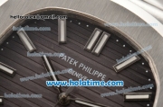 Patek Philippe Nautilus Miyota 9015 Automatic Full Steel with Grey Dial and White Stick Markers