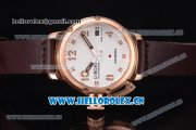 U-Boat Chimera Automatic Asia ST25 Automatic Rose Gold Case White Dial Brown Leather Strap and Rose Gold Bezel