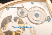 Parmigiani Kalpa XL Swiss Tourbillon Manual Winding Movement Rose Gold Case with Brown Leather Strap