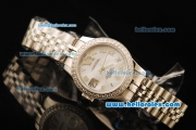 Rolex Datejust Automatic Movement Full Steel with Roman Numerals and Diamond Bezel-ETA Coating Case