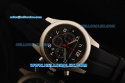 Porsche Design Limited Edition Chronograph Miyota Quartz Movement Steel Case with Black Dial and Black Rubber Strap