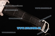 Cariter Tank MC Swiss ETA 2824 Automatic Steel Case with White Dial Diamonds Bezel and Roman Numeral Markers