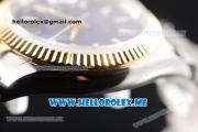 Rolex Datejust Clone Rolex 3135 Automatic Two Tone Case/Bracelet with Blue Dial and Stick Markers (BP)