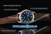 Breitling Navitimer 8 Swiss ETA 2824 Automatic Steel Case Blue Dial With Arabic Numeral Markers Brown Leather Strap(ZF)