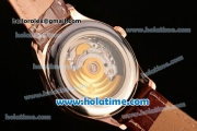 Patek Philippe Calatrava Swiss ETA 2824 Automatic Rose Gold Case with Champagne Dial and Stick Markers