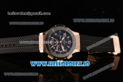 Hublot Big Bang Evolution Chrono Swiss Valjoux 7750 Automatic Rose Gold/PVD Case Black Dial With Stick/Arabic Numeral Markers Black Rubber Strap