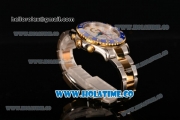 Rolex Yachtmaster II Swiss Valjoux 7750 Automatic Yellow Gold/Steel Case with White Dial Blue Bezel and Dot Markers (BP)