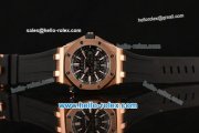 Audemars Piguet Royal Oak Offshore Diver Swiss ETA 2824 Automatic Rose Gold Case with Black Rubber Strap and Black Dial - 1:1 Original