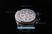 Rolex Daytona Oyster Perpetual Swiss Valjoux 7750 Automatic Movement Full PVD with Black Dial and White Stick Markers