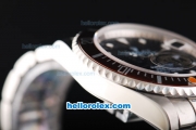 Rolex Submariner Swiss ETA 2836 Automatic Movement Full Steel with Brown Bezel-Black Dial and White Markers