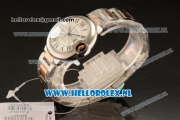 1:1 Cartier Ballon Bleu De 2671 Auto Steel/Rose Gold Case with White Dial and Two Tone Bracelet