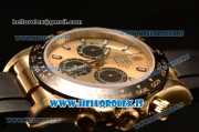 Rolex Daytona Yellow Gold Rolex 4130 Auto Rubber Best Edition 1:1 Clone Gold Dial Stick 116518LN