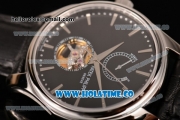 Patek Philippe Calatrava Tourbillon Swiss ETA 2824 Automatic Steel Case with Stick Markers and Black Dial