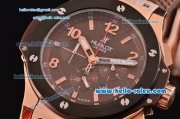 Hublot Big Bang Cappuccino Chronograph Miyota OS20 Quartz Rose Gold Case with Brown Rubber