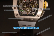 Richard Mille RM11-03 Swiss Valjoux 7750 Automatic Steel Case Skeleton Dial With Arabic Numeral Markers Grey Rubber Strap(KV)