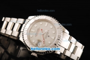 Rolex Yacht-Master Swiss ETA 2836 Automatic Movement Full Steel with Grey Dial and White Markers