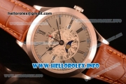 Patek Philippe Grand Complications Perpetual Calendar Miyota Quartz Rose Gold Case with Rose Gold Dial and Black Roman Numeral Markers