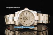 Rolex Datejust Oyster Perpetual Automatic with White Dial and Diamond Marking-Small Calendar