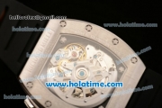 Richard Mille Felipe Massa Flyback Chrono Swiss Valjoux 7750 Automatic Steel Case with White Markers and Black Rubber Bracelet