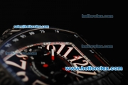 Franck Muller Conquistador F1 Singapore GP Chronograph Miyota Quartz Movement All Black with White Arabic Numerals