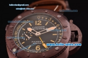 Panerai Special Edition 2008 Luminor 1950 Pangea Submersible Depth Gauge PAM00307 PVD Brown Case with Brown Dial