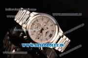 Longines Conquest Classic Chrono Miyota OS20 Quartz Full Steel with White Dial and Stick Markers