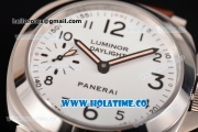 Panerai Luminor Daylight PAM 785 Clone P.5000 Manual Winding Steel Case with White Dial and Black Markers