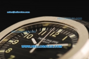 Patek Philippe Aquanaut Automatic Movement Steel Case with Black Dial and Black Rubber Strap