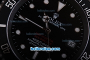 Rolex Sea-Dweller Pro-Hunter Oyster Perpetual Swiss ETA 2836 Automatic Movement With Black Dial and Case,Air Vent Edition and Black Nylon Strap