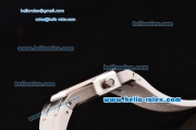 Audemars Piguet Royal Oak Lady Miyota OS2035 Quartz Steel Case with Diamond Bezel and White Rubber Strap