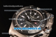 Breitling SuperOcean 2824 Auto Steel Case with Black Dial and Steel Bracelet - 1:1 Origianl (GF)