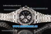 Audemars Piguet Royal Oak Offshore Seiko VK67 Quartz Stainless Steel Case/Bracelet with Black Dial and Arabic Numeral Markers Silver Subdials