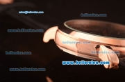 Vacheron Constantin Automatic Rose Gold Case with Black Dial and Black Leather Strap