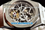 Audemars Piguet Royal Oak Skeleton Tourbillon Swiss Tourbillon Manual Winding Steel Case Skeleton Dial With Dots Markers Steel Bracelet