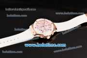 Hublot Big Bang Clone HUB4100 Automatic Rose Gold Case with White Ceramic Bezel and White Dial - 1:1 Original (TW)