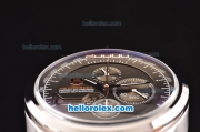 Tag Heuer Mikrogirder 2000 Chronograph Miyota Quartz Steel Case with Chocolate Dial and Black Rubber Strap