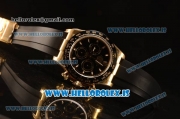 Rolex Daytona Yellow Gold Rolex 4130 Auto Rubber Best Edition 1:1 Clone Black Dial 116518LN