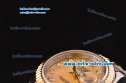 Rolex Datejust Lady 2813 Automatic Two Tone Case/Strap with Diamond Markers and Diamond Markers ETA Coating