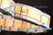 Rolex Daytona Swiss Valjoux 7750-SHG Automatic Two Tone Case/Strap with Double Row Diamond Bezel - Black Dial
