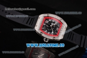 Richard Mille RM010 Miyota 9015 Automatic Steel/Diamonds Case with Skeleton Dial and Red Inner Bezel