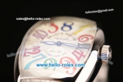 Franck Muller Color Dreams Automatic Steel Case with Colored Arabic Numerals and White Dial