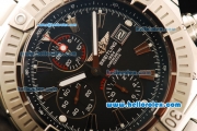 Breitling Super Avenger Chronograph Swiss Valjoux 7750 Automatic Movement Full Steel with Black Dial-1:1 Original