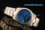 Rolex Datejust II Rolex 3135 Automatic Movement Full Steel with Blue Dial and Roman Numerals