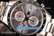 Tag Heuer Carrera Calibre 1887 Automatic Chrono Swiss Valjoux 7750 Automatic Full Steel with Grey Dial and Arabic Numeral Markers (Original)