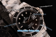 Rolex Submariner 2813 Automatic Case with White Markers Black Dial and Stainless Steel Strap