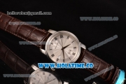 Mido Dorada Miyota Quartz Steel Case with Roman Numeral Markers and White Dial