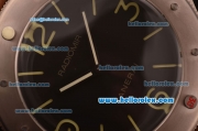 Panerai Radiomir Swiss ETA 6497 Manual Winding Titanium Case with Black Dial and Brown Leather Strap-1:1 Original