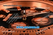 Rolex Daytona Swiss Quartz Rose Gold Case with Black Dial Wall Clock