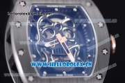 Richard Mille RM052 Miyota 9015 Automatic PVD Case with Skull Dial and Black Rubber Strap