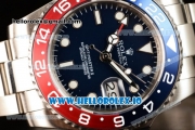 Rolex GTM-Master II 2836 Automatic Steel Case with Blue Dial Dots Markers and Steel Bracelet
